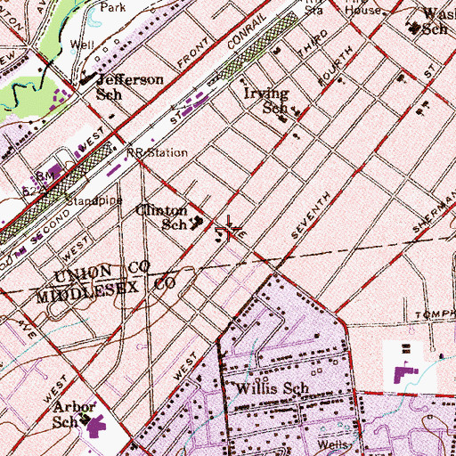 Topographic Map of God's Assembly In Christ Church, NJ