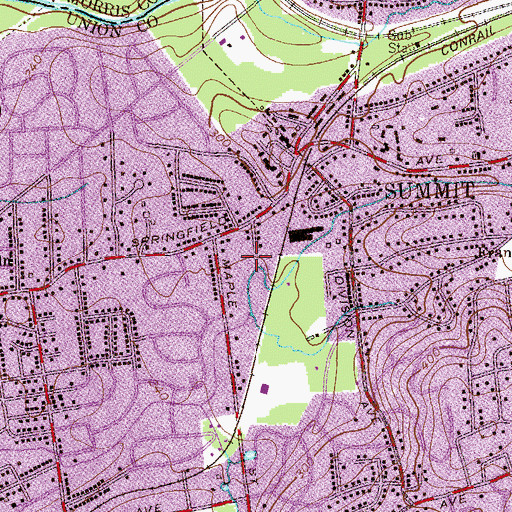 Topographic Map of Salt Brook Elementary School, NJ