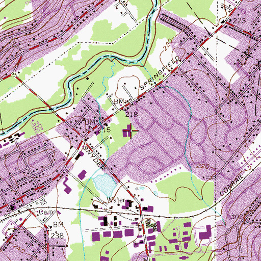 Topographic Map of William Woodruff Elementary School, NJ