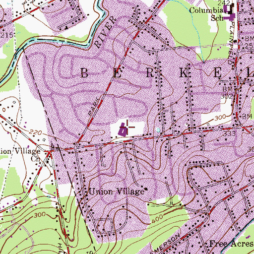 Topographic Map of Mountain Park Elementary School, NJ