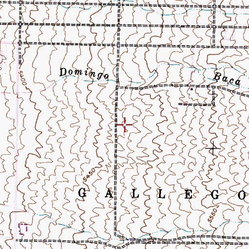 Topographic Map of Dennis Chavez Elementary School, NM