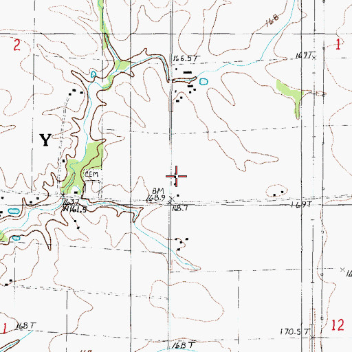 Topographic Map of Kedron United Methodist Church, IL