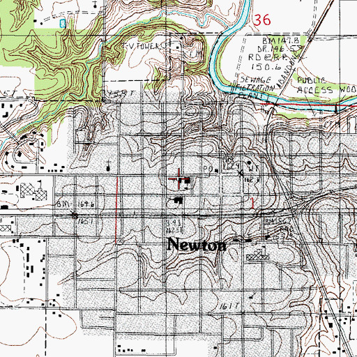 Topographic Map of Saint Thomas Church, IL