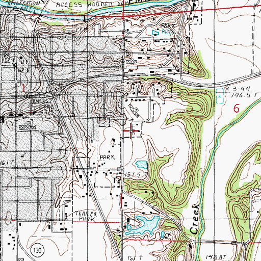 Topographic Map of Scott Avenue Christian Church, IL