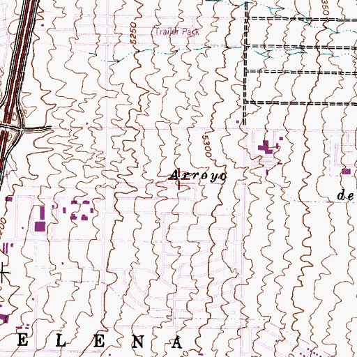 Topographic Map of Edmund G. Ross Elementary School, NM