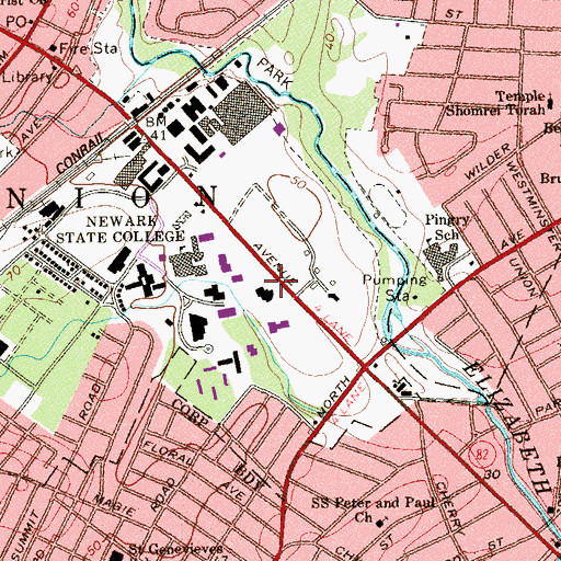 Topographic Map of Wilkens Theatre, NJ