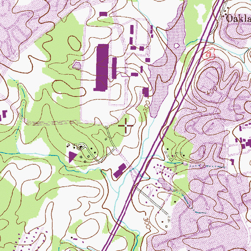 Topographic Map of Howard County Library - Central Branch, MD