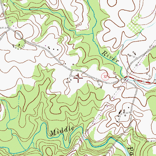Topographic Map of South Columbia Baptist Church, MD