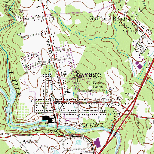 Topographic Map of Saint Mary Cortic Orthodox Church, MD