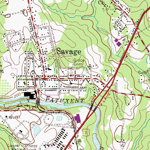 Topographic Map of Countryside Fellowship Church, MD