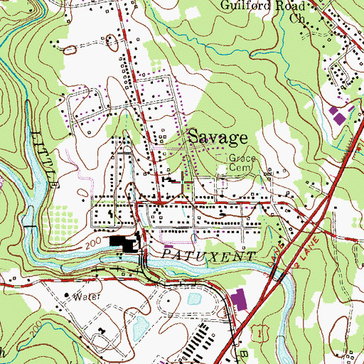 Topographic Map of Bethel Christian Academy, MD