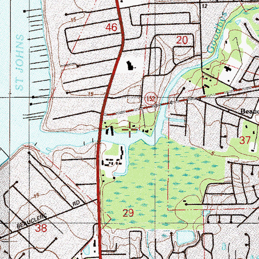 Topographic Map of Goodbys Lake, FL