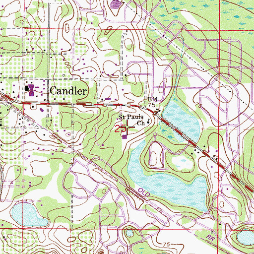 Topographic Map of Shoals Christian Academy and PreSchool, FL