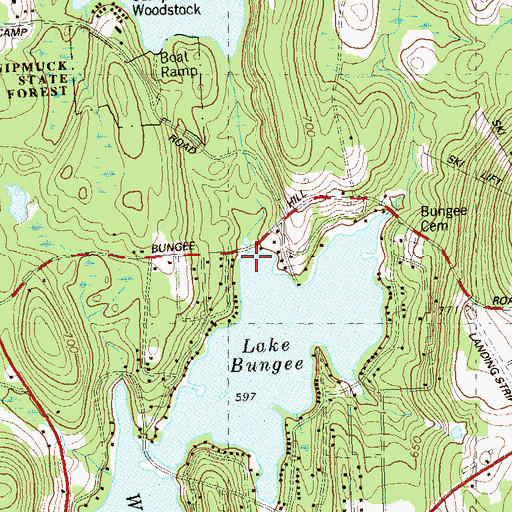 Topographic Map of Black Hall River, CT