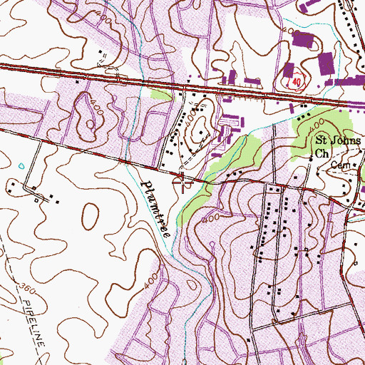 Topographic Map of Howard County Library - Miller Branch, MD