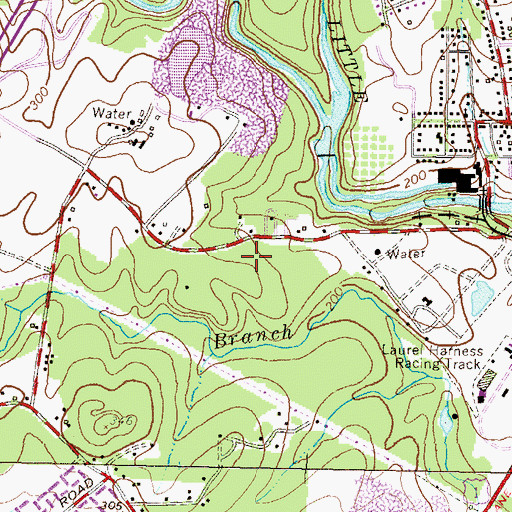 Topographic Map of Howard County Library - Savage Branch, MD
