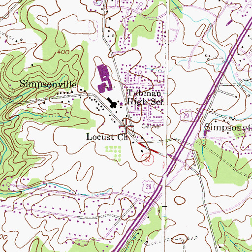 Topographic Map of Beth Shalom Congregation, MD