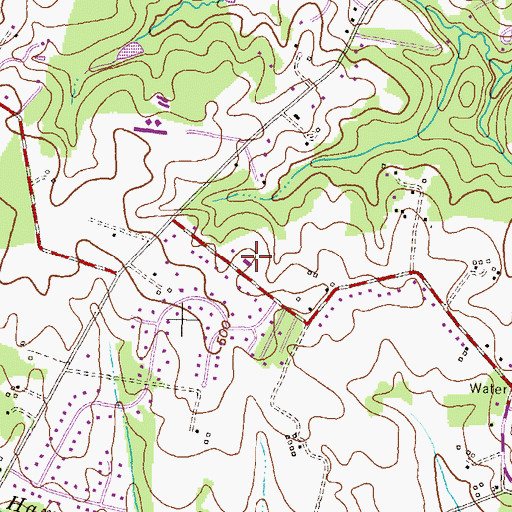 Topographic Map of Rolling Hills Baptist Church, MD