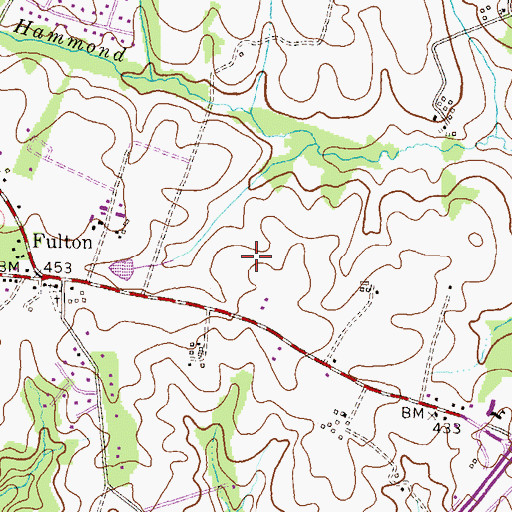Topographic Map of Reservoir High School, MD