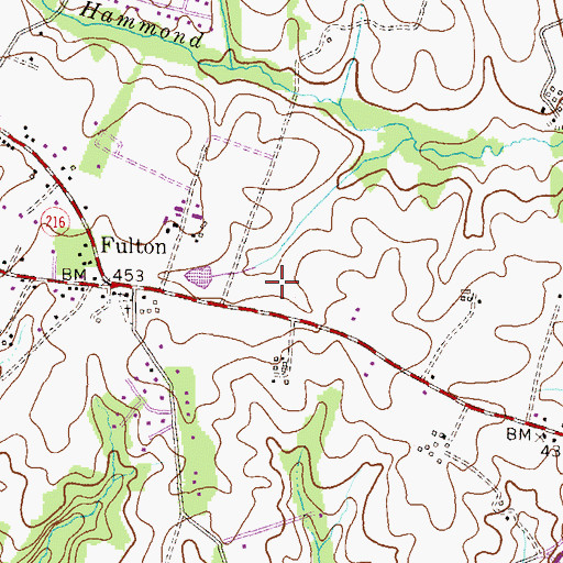 Topographic Map of Fulton Elementary School, MD
