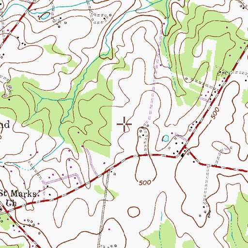 Topographic Map of New Hope Adventist Church, MD