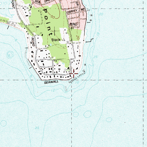 Topographic Map of Black Point, CT