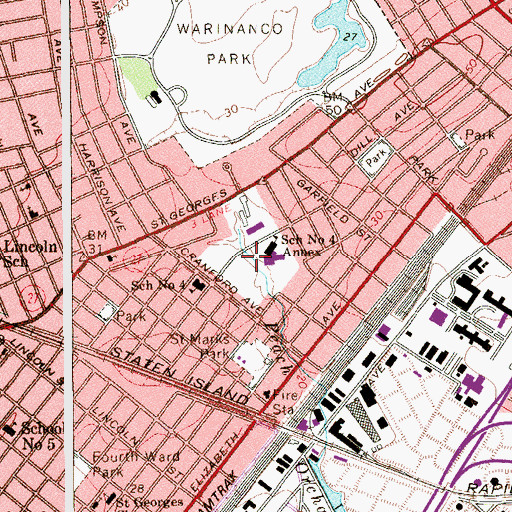 Topographic Map of Peach Orchard Park, NJ