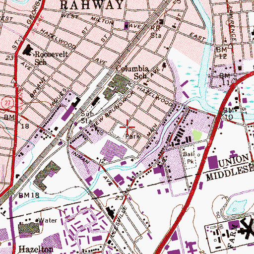 Topographic Map of Brennan Field, NJ