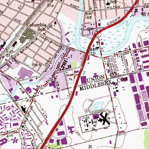 Topographic Map of Madden Field, NJ