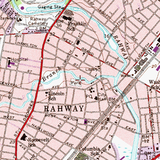 Topographic Map of Veteran's Field, NJ