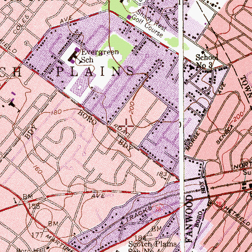 Topographic Map of Howard B Brunner Elementary School, NJ