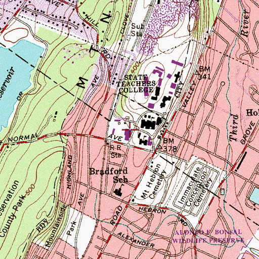 Topographic Map of Sprague Field, NJ