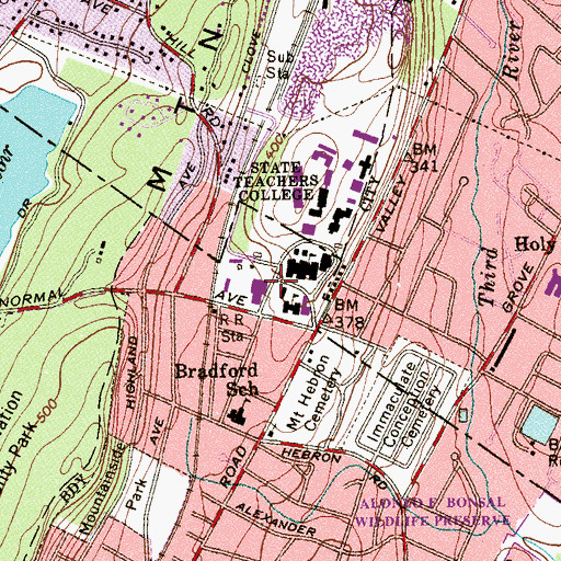 Topographic Map of Panzer Gym, NJ