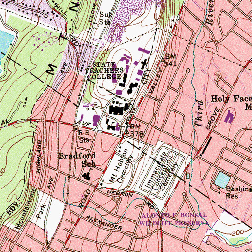 Topographic Map of Gilbreth House, NJ