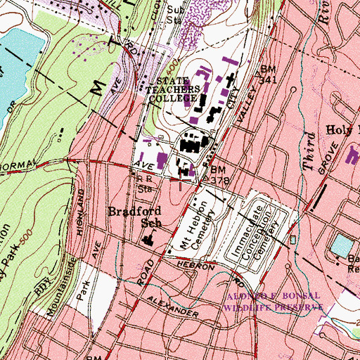Topographic Map of Alderice House, NJ