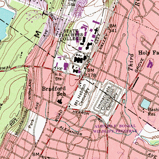 Topographic Map of President's House, NJ