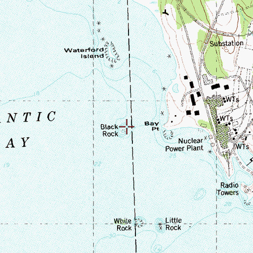 Topographic Map of Black Rock, CT