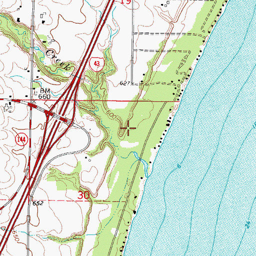 Topographic Map of Cedar Grove Hawk Research Station State Natural Area, WI
