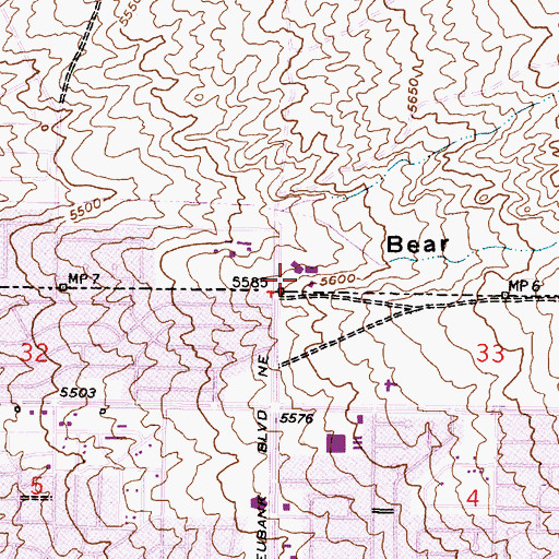 Topographic Map of Hope Connection School, NM