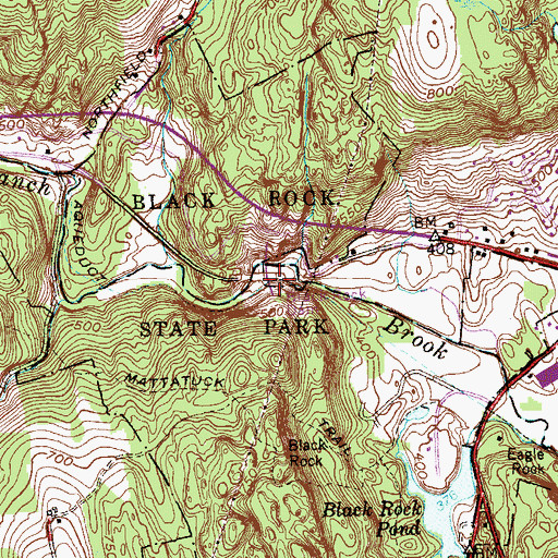 Topographic Map of Black Rock Dam, CT