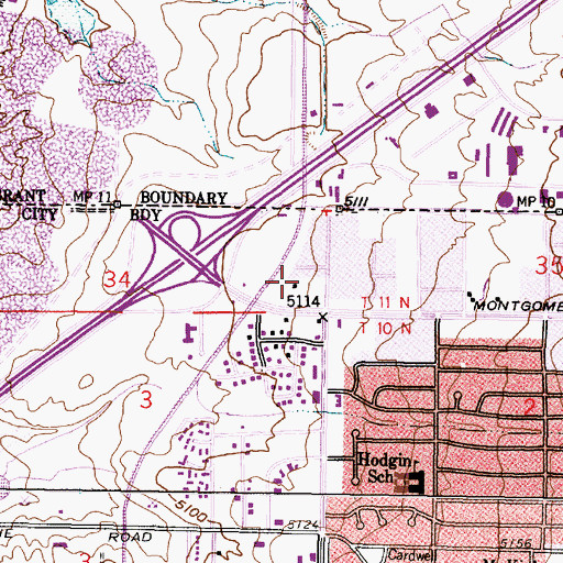 Topographic Map of New Beginnings Church, NM