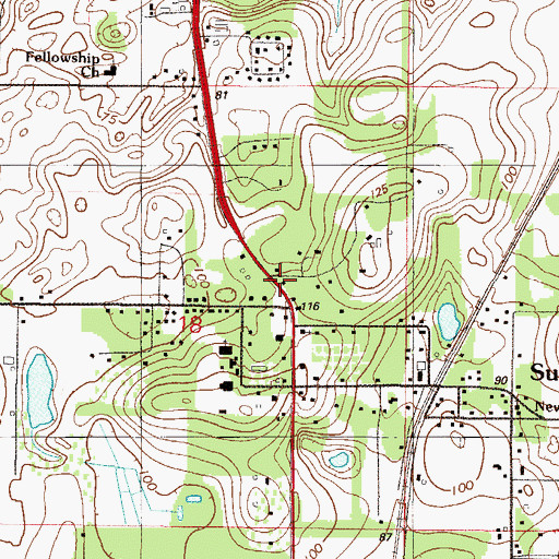 Topographic Map of Iglesia del Nazareno, FL