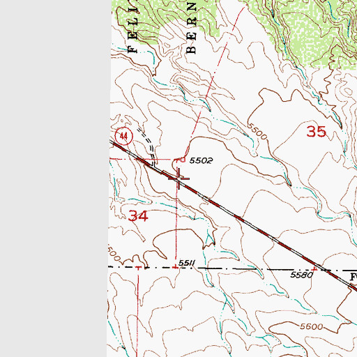 Topographic Map of Placitas Community Library, NM