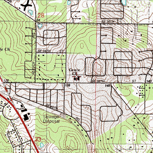 Topographic Map of Grace Presbyterian Church, FL