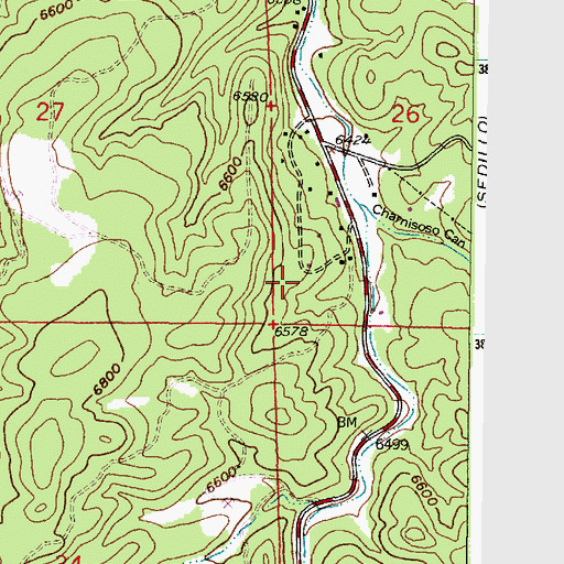 Topographic Map of Mountain United Methodist, NM