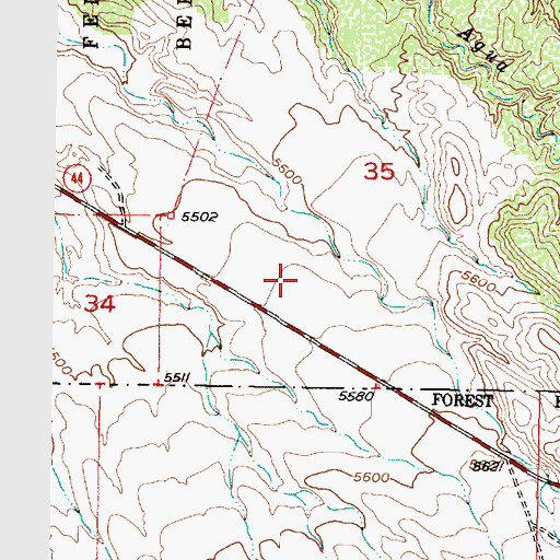 Topographic Map of Placitas Homesteads, NM