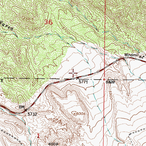 Topographic Map of Ranchos des Placitas, NM