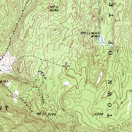 Topographic Map of Diamond Tail Ranch, NM