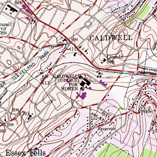 Topographic Map of Saint Catherine's Infirmary, NJ