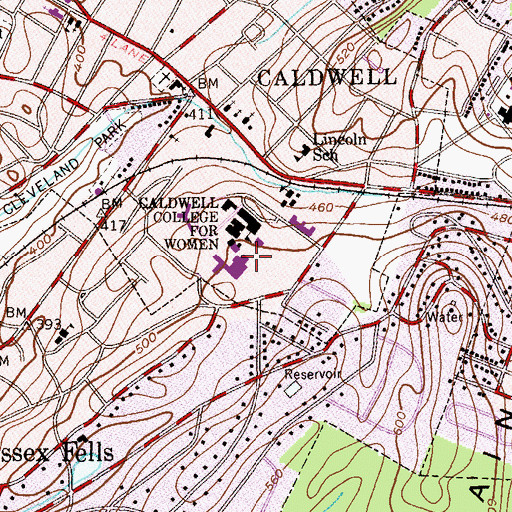 Topographic Map of Student Center, NJ